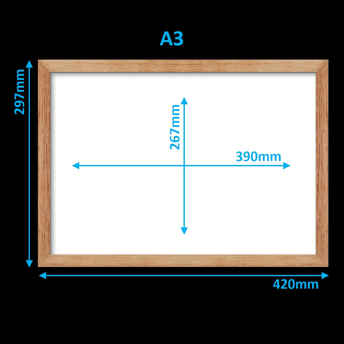 Virtual Frame Single | A Sizes | (Available in Dark, Medium & Light Wood) - Image 11