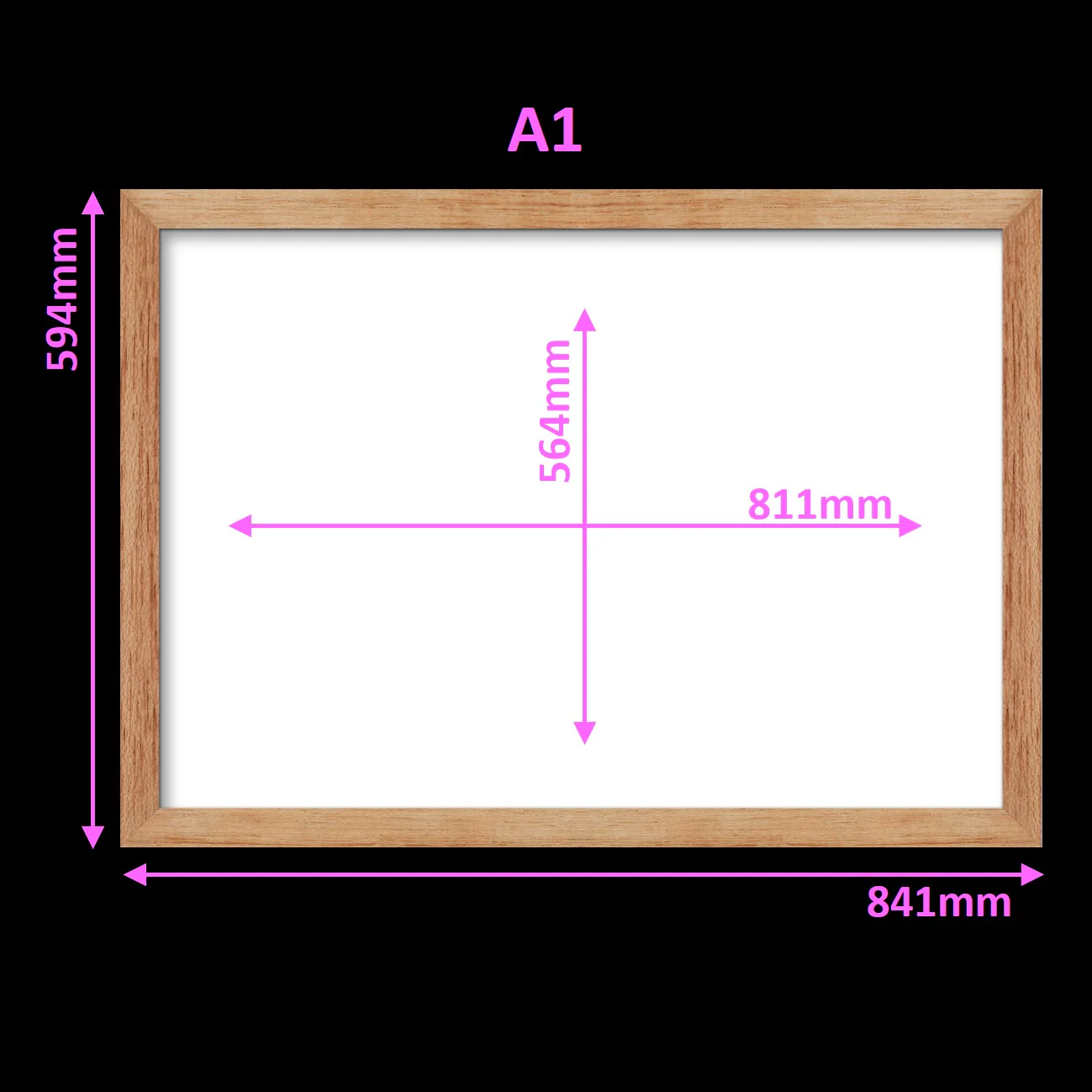 Virtual Frame Single | A Sizes | (Available in Dark, Medium & Light Wood) - Image 13