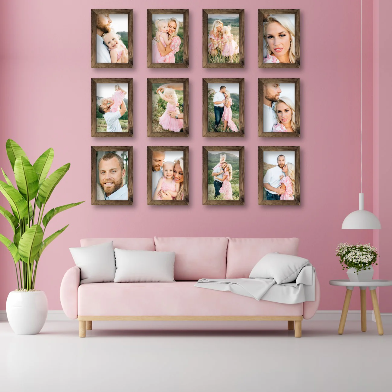 Virtual Frame Combo 12 Pc | A Sizes | (Available in Dark, Medium & Light Wood)