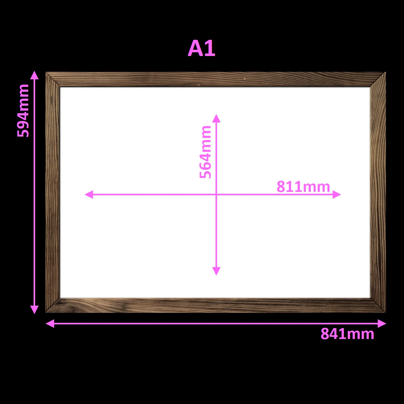 Virtual Frame Combo 4 Pc | A Sizes | (Available in Dark, Medium & Light Wood) - Image 6