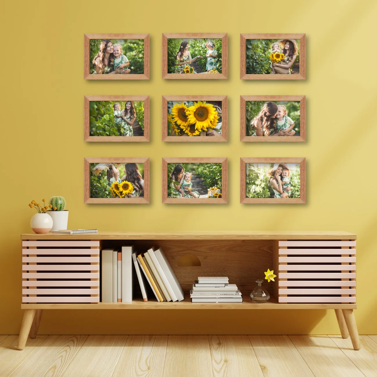 Virtual Frame Combo 9 Pc | A Sizes | (Available in Dark, Medium & Light Wood) - Image 8