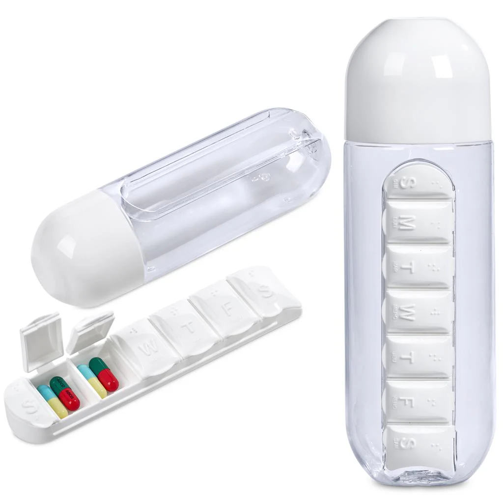 Altitude Vita-Stream Pill Box Plastic Water Bottle - 600ml - Image 17
