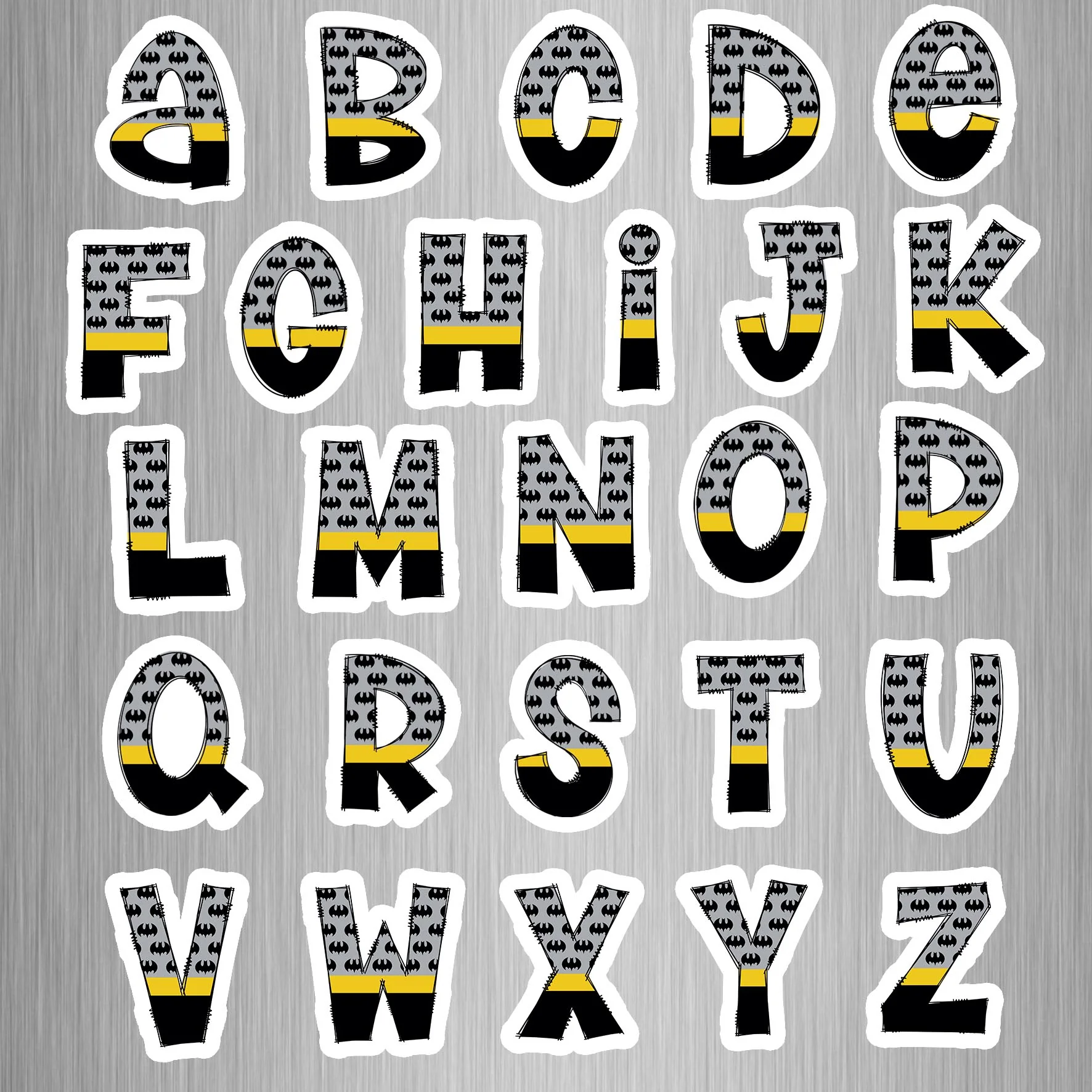 Batman Alphabet Photo Fridge Magnets - (26 PER PACK)