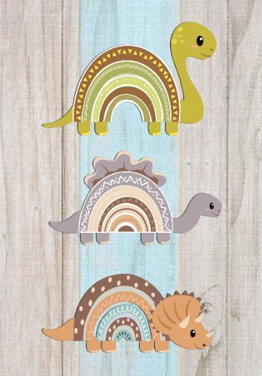 Boys: Set of 1 - Rainbow Dinos - Image 2