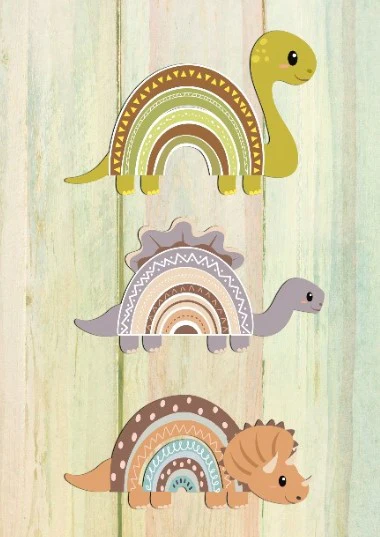 Boys: Set of 1 - Rainbow Dinos - Image 3