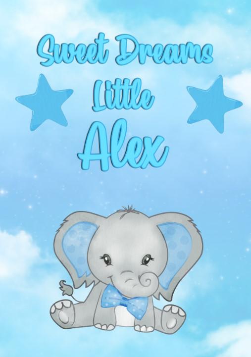 Boys: Set of 1 - Sweet Dreams Elephant Boy - Image 2
