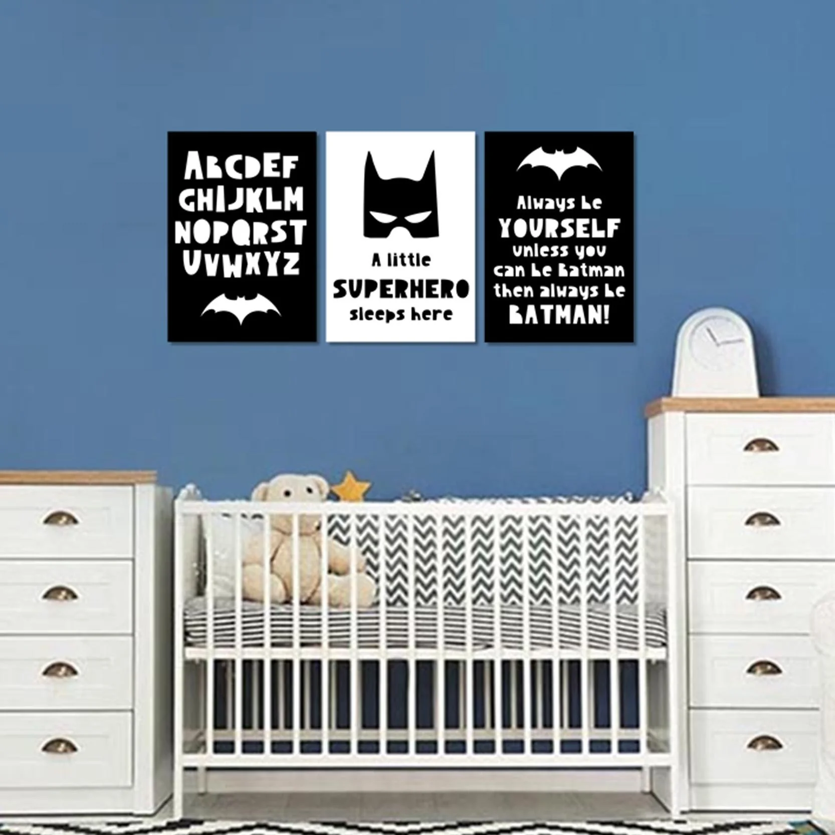Boys: Set of 3 - A little Superhero sleeps here - Image 5