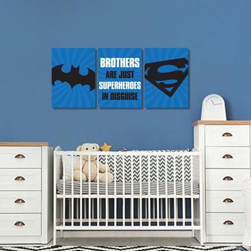 Boys: Set of 3 - Brothers are just Superheroes in disguise (Blue) - Image 5