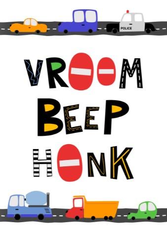 Boys: Set of 3 - Cars Vroom,Beep,Honk - Image 2