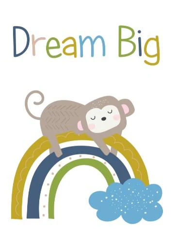 Boys: Set of 3 - Dream Big, Aim for the Stars Little Monkey - Image 2