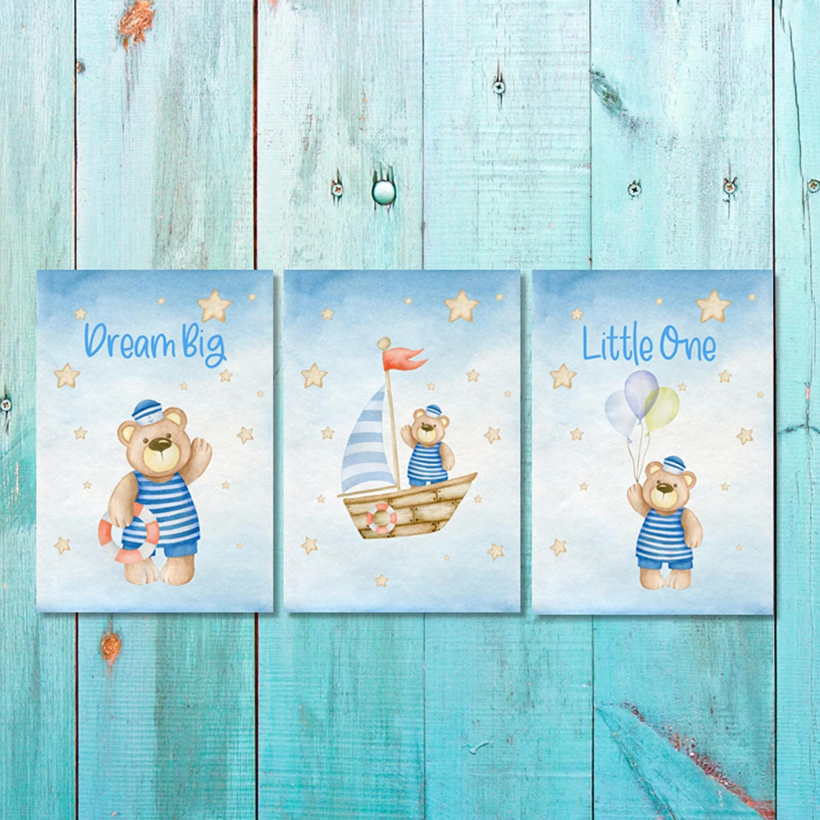 Boys: Set of 3 - Dream Big Sailor Bear