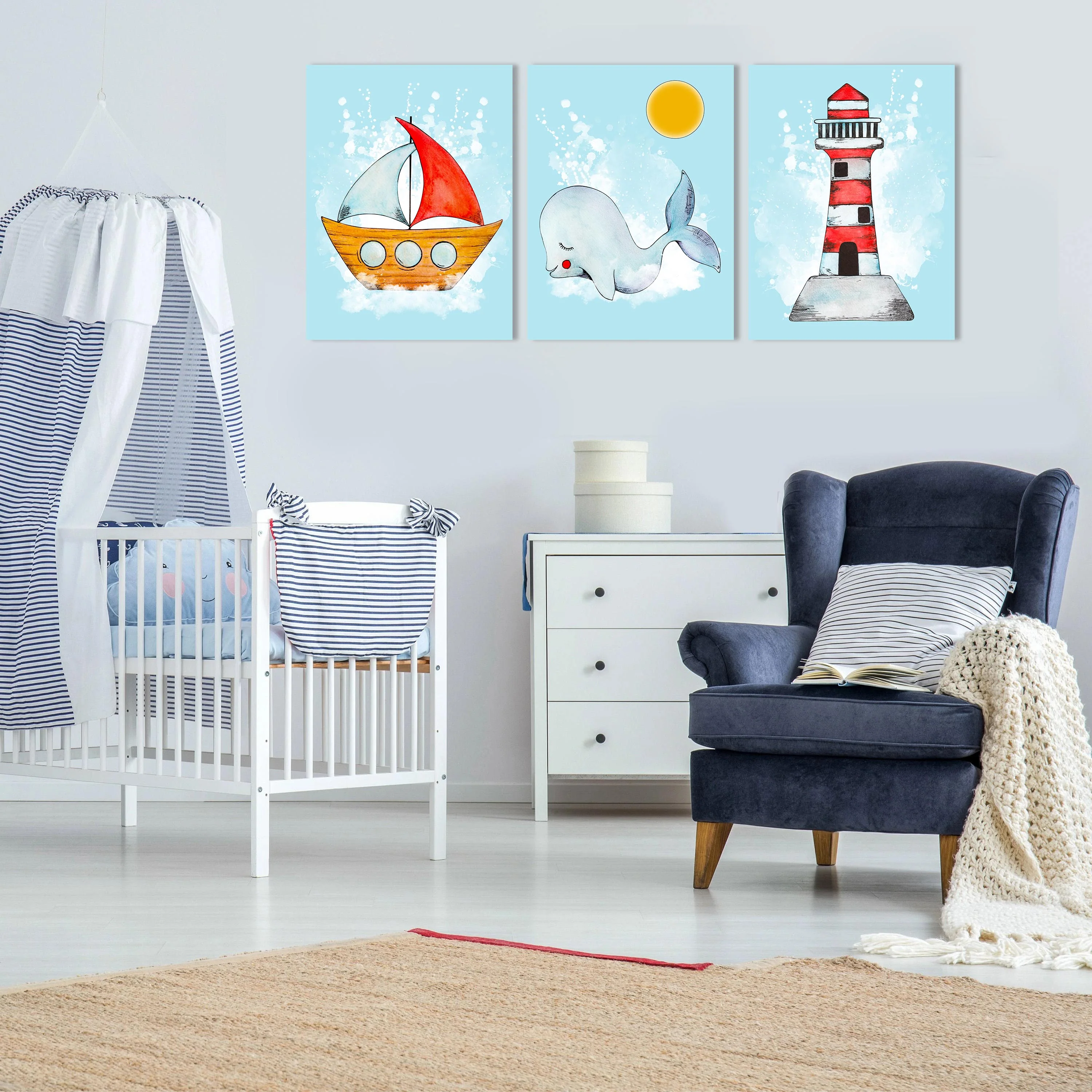 Boys: Set of 3 - Lighthouse and Boat