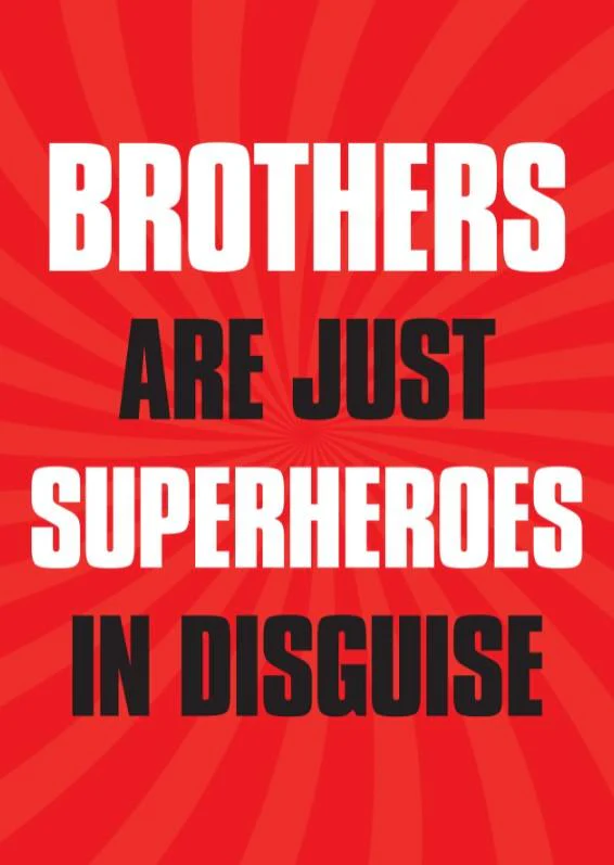Boys: Set of 3 - Brothers are just Superheroes in disguise (Red) - Image 3
