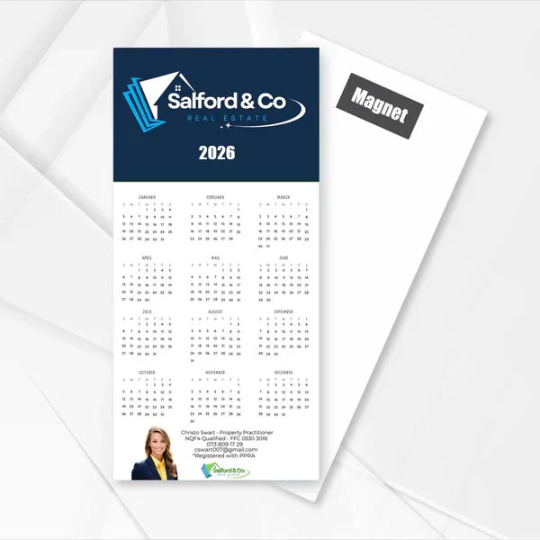 Branded Magnetic Fridge Calendars (Various sizes | cardboard with magnets) - Image 3