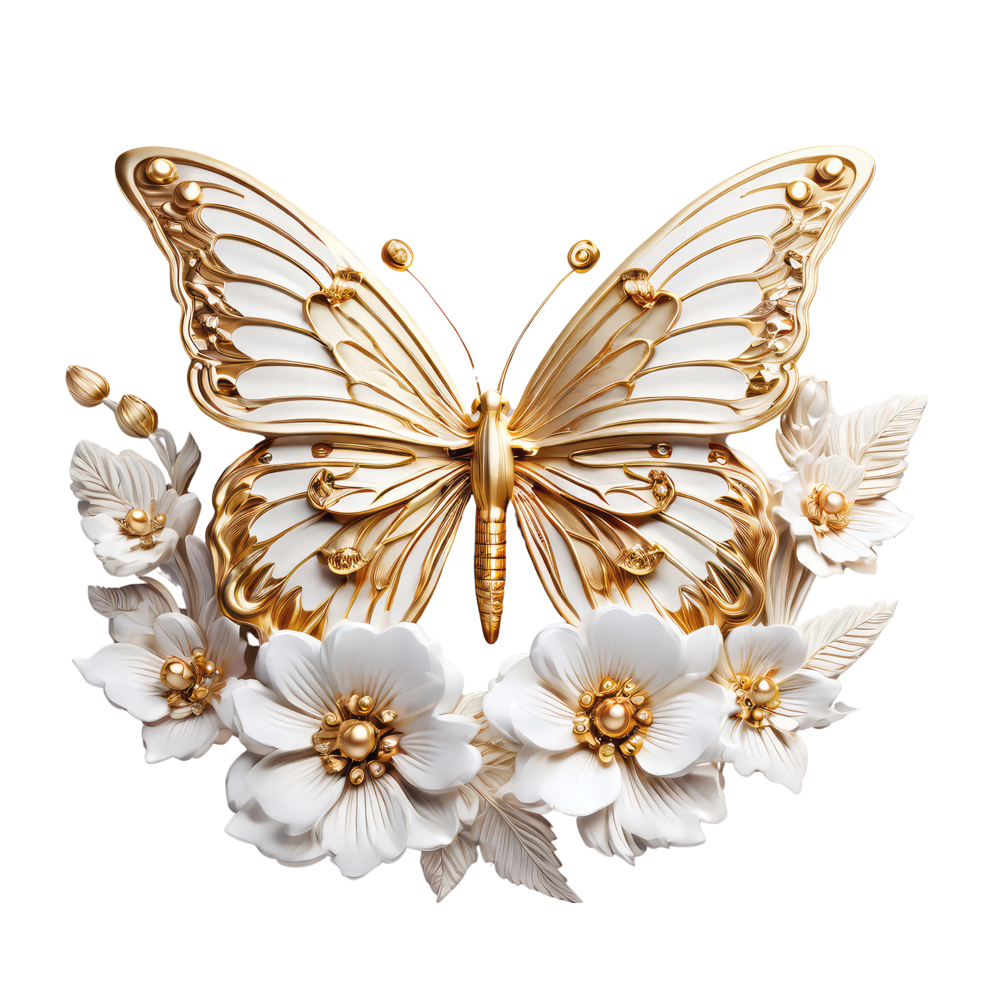 Butterflies - Gold Design on Tumbler, Can, Flask, or Water bottle - Image 2