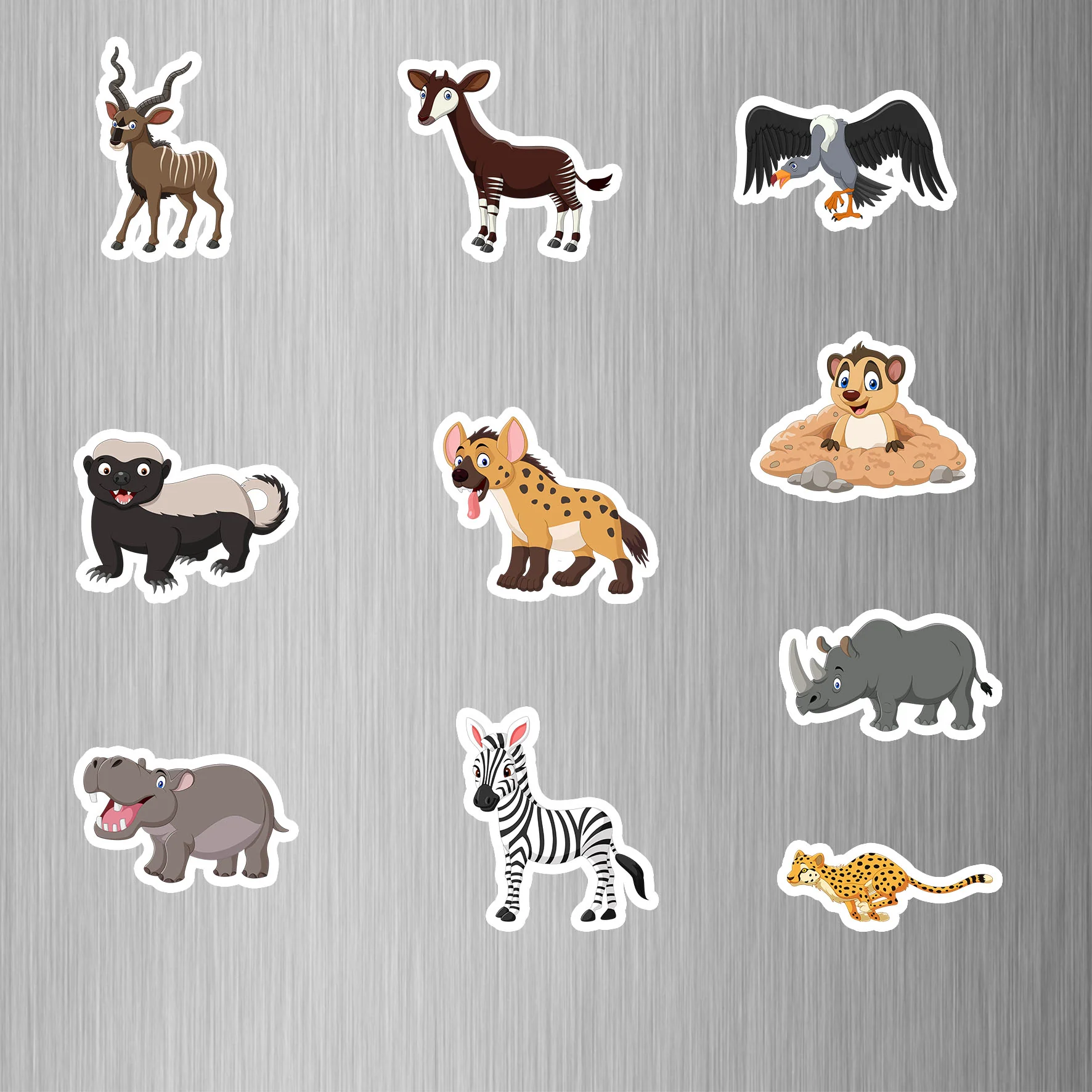 Cartoon Safari Pack (2) Photo Fridge Magnets - (10 PER PACK)