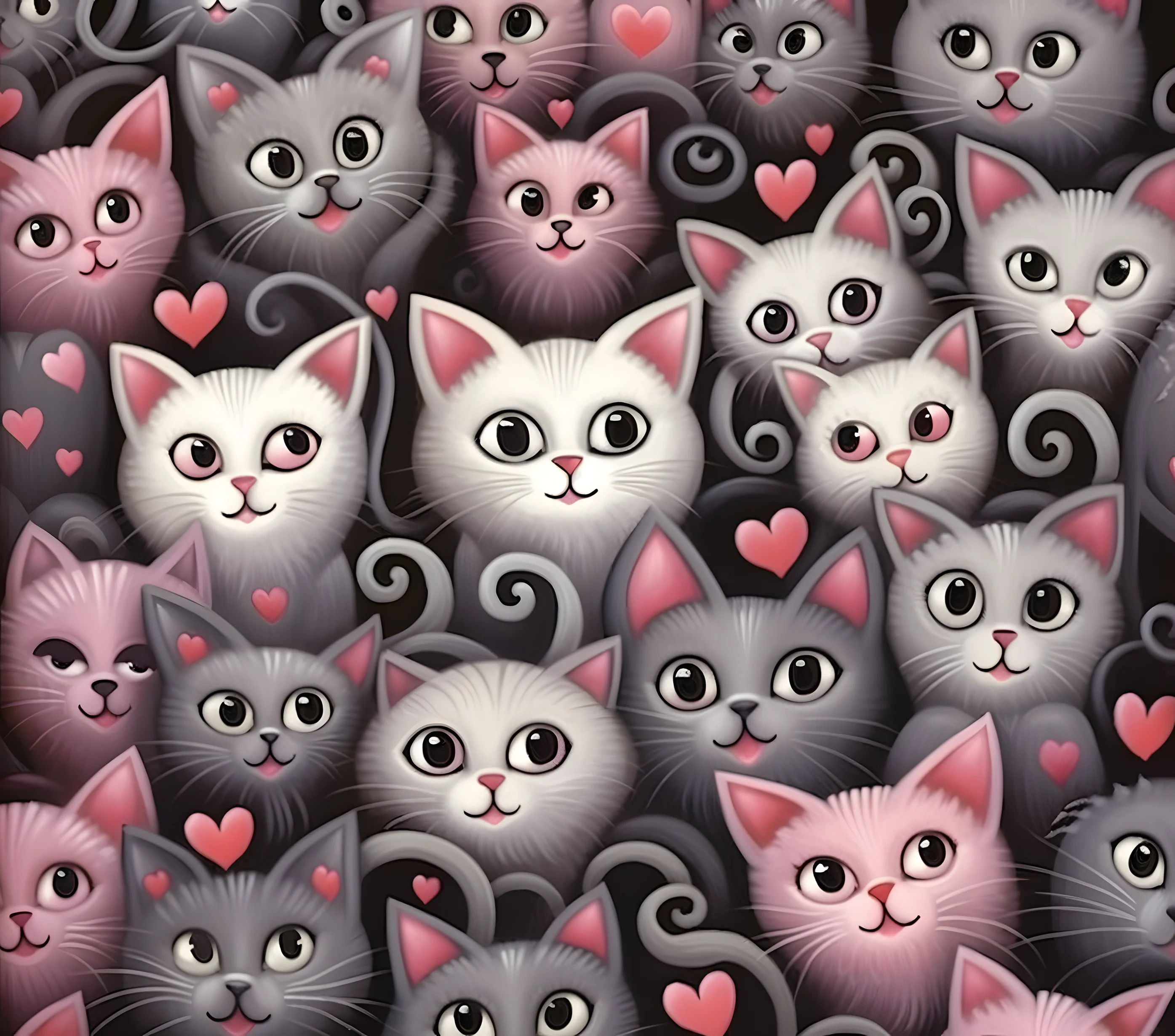 Cats - Kitty Love Design on Tumbler, Can, Flask, or Water bottle - Image 2