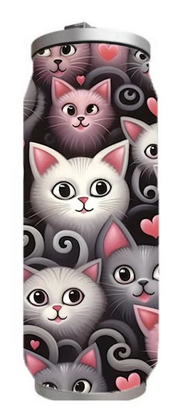 Cats - Kitty Love Design on Tumbler, Can, Flask, or Water bottle - Image 4