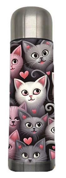 Cats - Kitty Love Design on Tumbler, Can, Flask, or Water bottle - Image 5