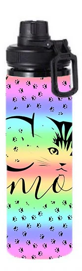 Cats - Rainbow Cat Mom Design on Tumbler, Can, Flask, or Water bottle - Image 6