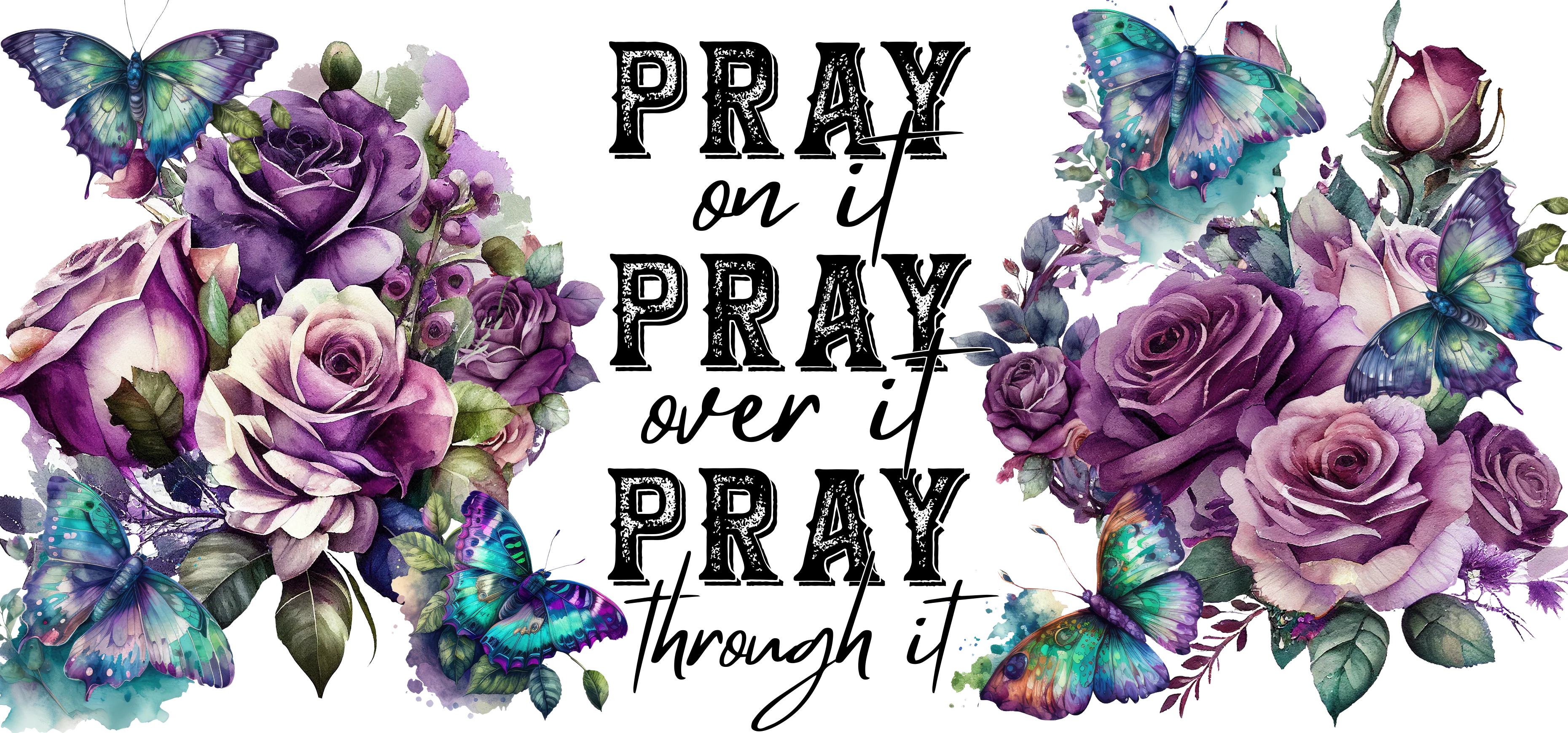 Christian - Pray on it Design on Tumbler, Can, Flask, or Water bottle - Image 2