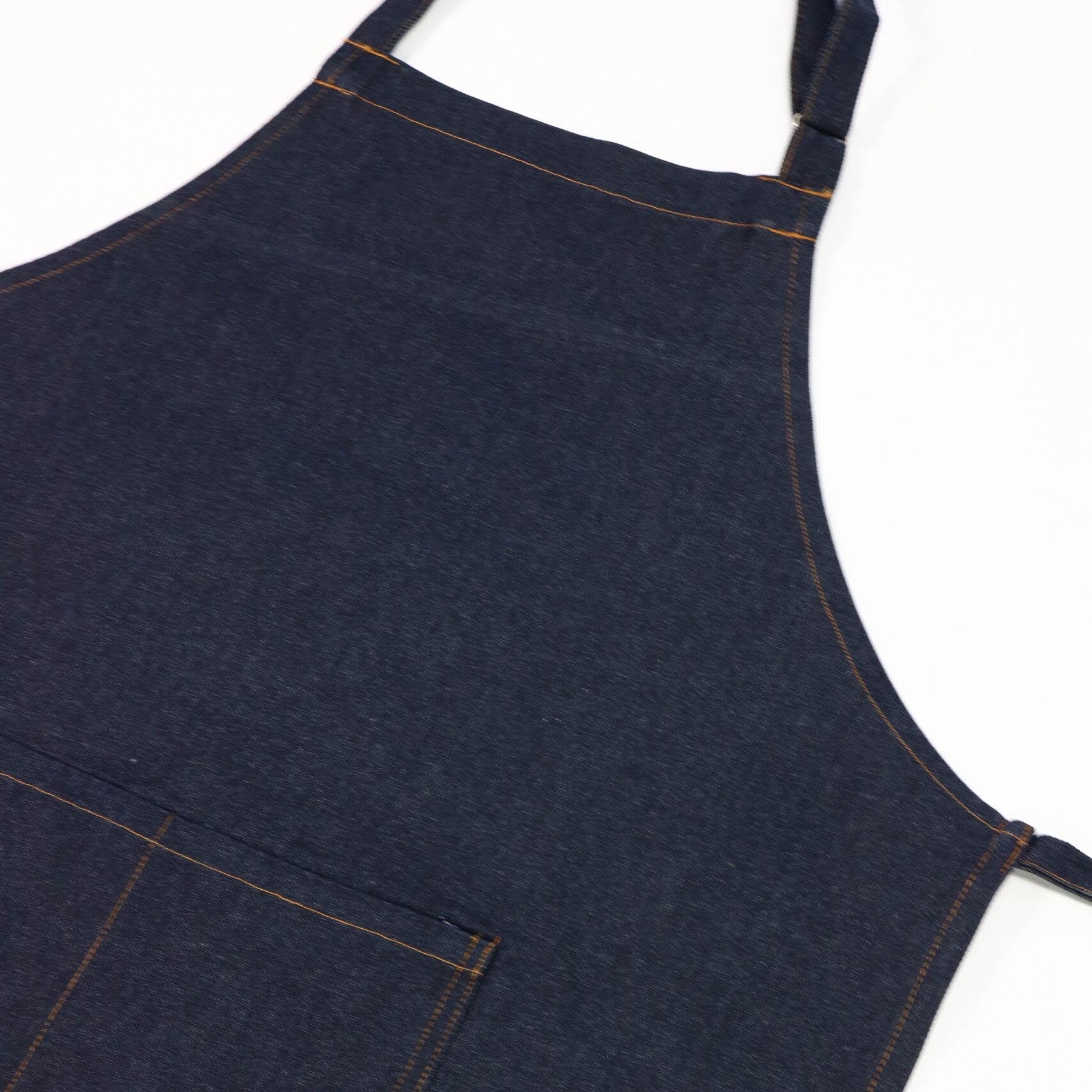 Personalised Apron - Classic Denim with pocket - adjustable fit - Image 3