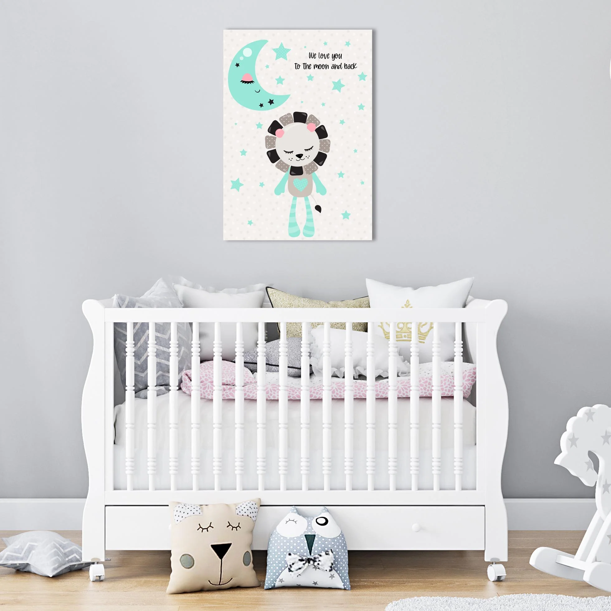Boys: Set of 1 - We love you to the moon and back (Lion)