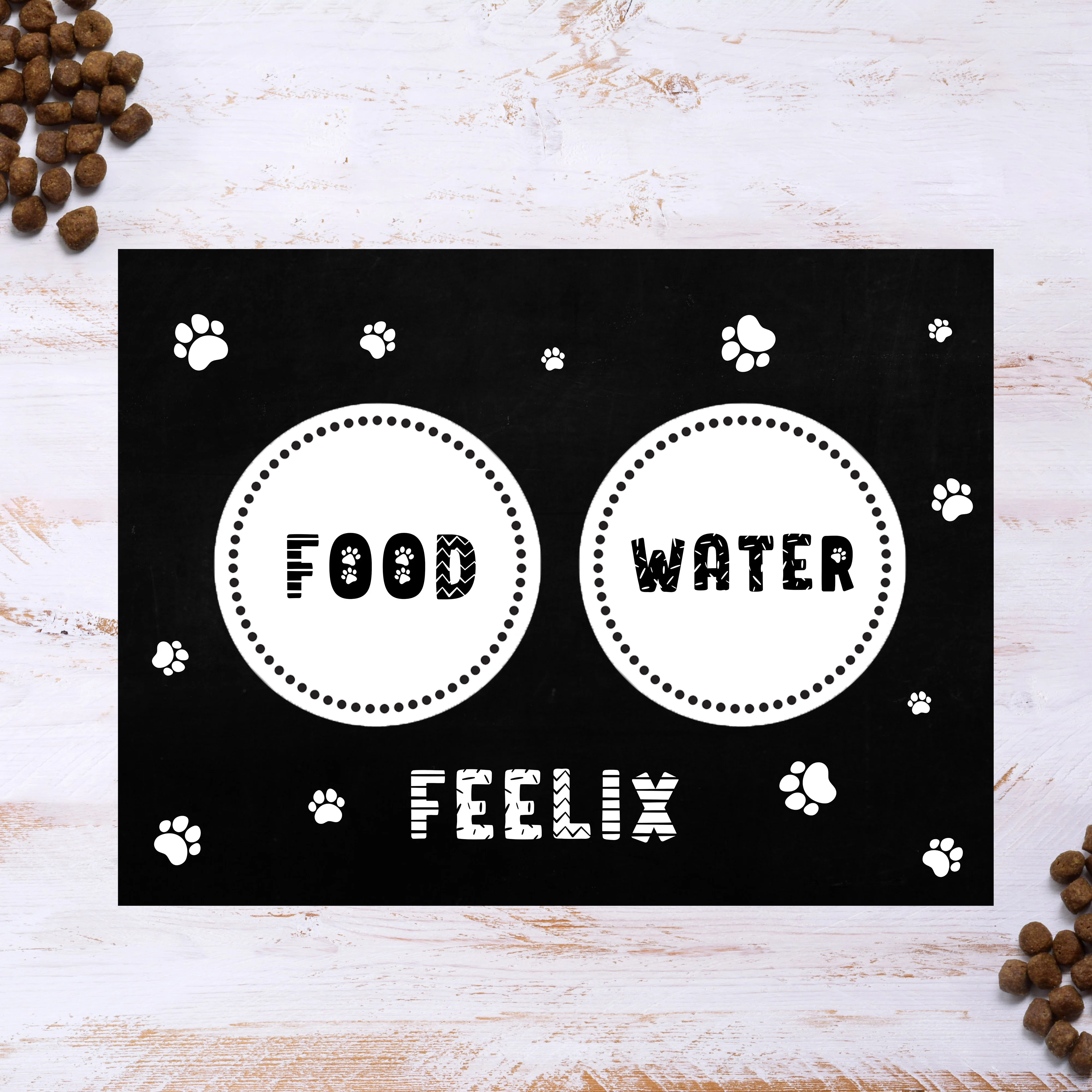 Personalised Placemat for Pets Food & Water bowl - Image 2
