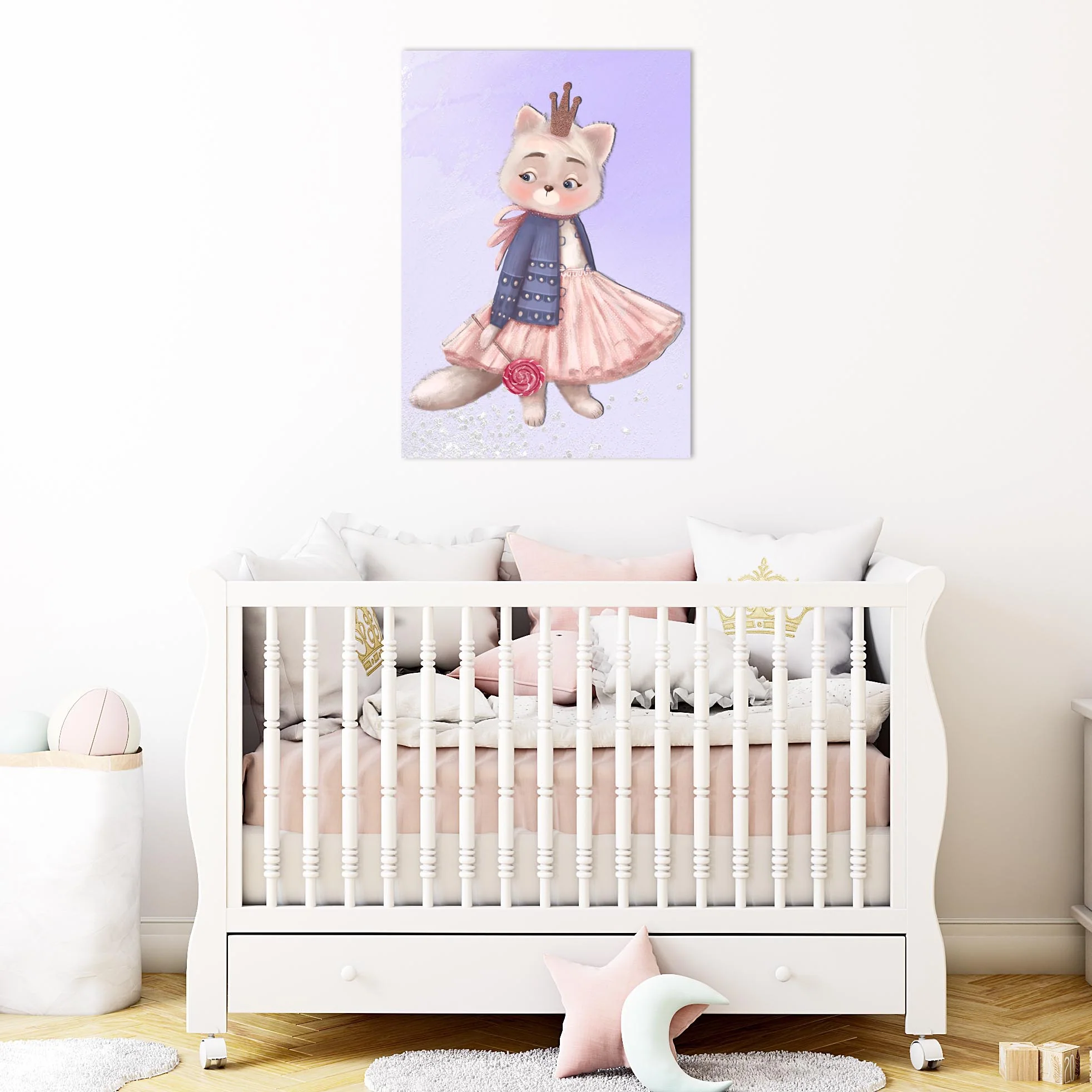 Girls: Set of 1 - Cute Kitty with balloon