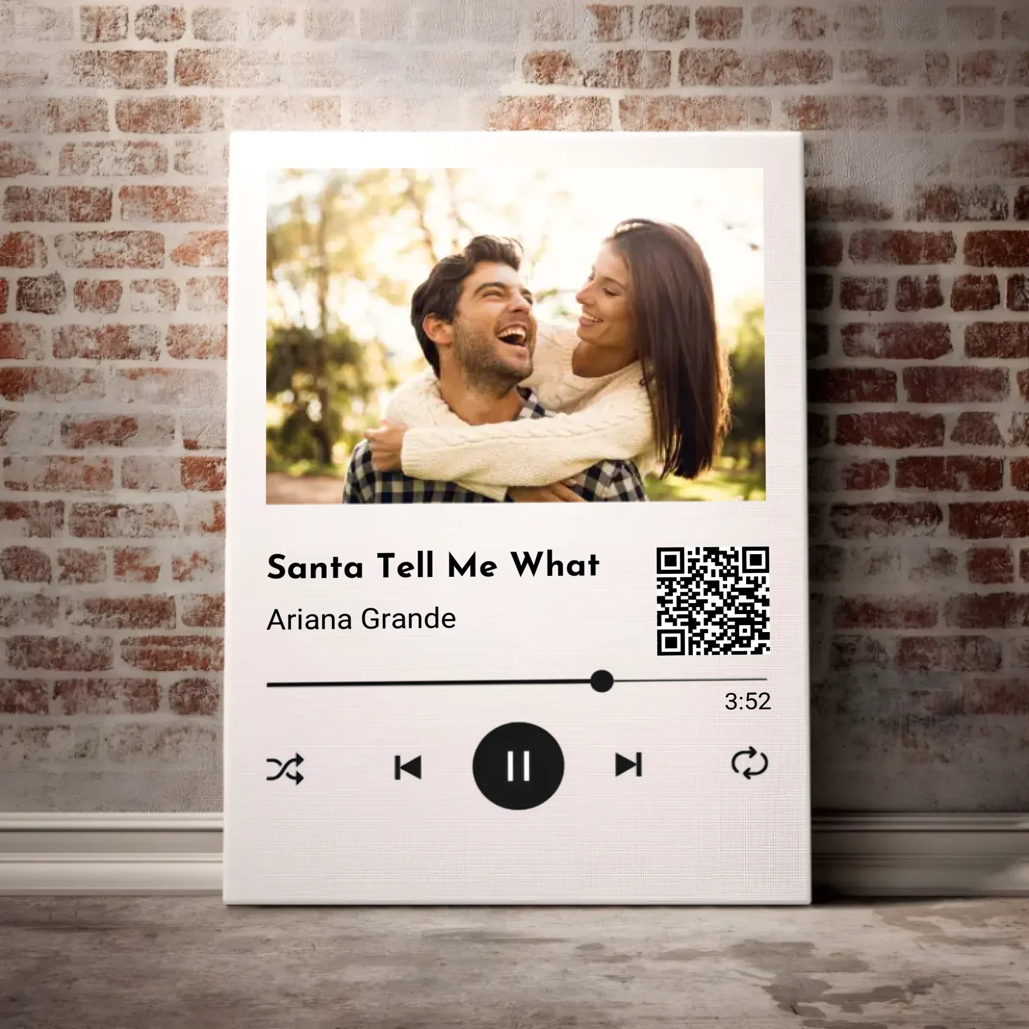 Couples Spotify Song Photo Canvas - Ideal for Anniversary or Valentine's Gift! - Image 3