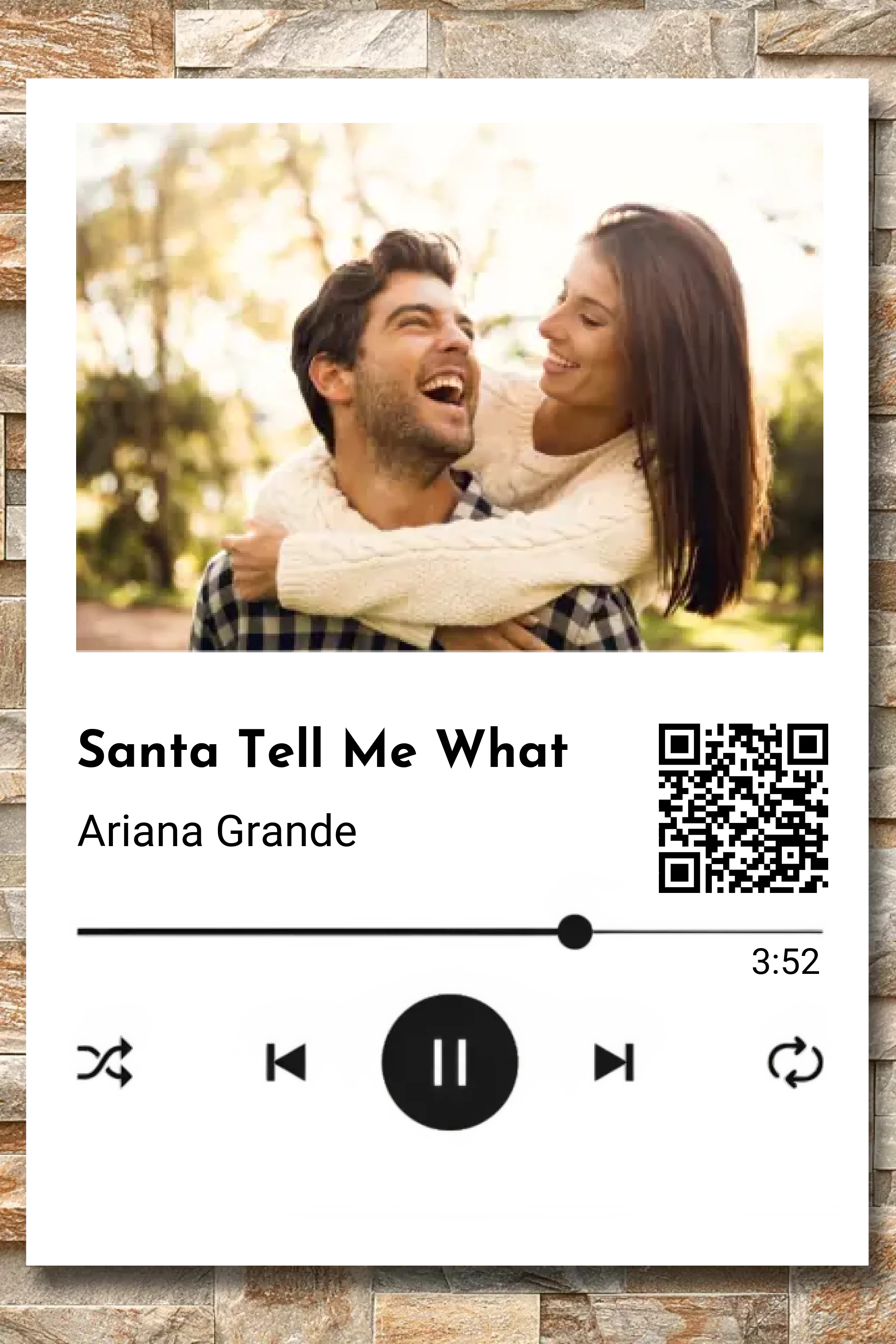 Couples Spotify Song Photo Canvas - Ideal for Anniversary or Valentine's Gift! - Image 4