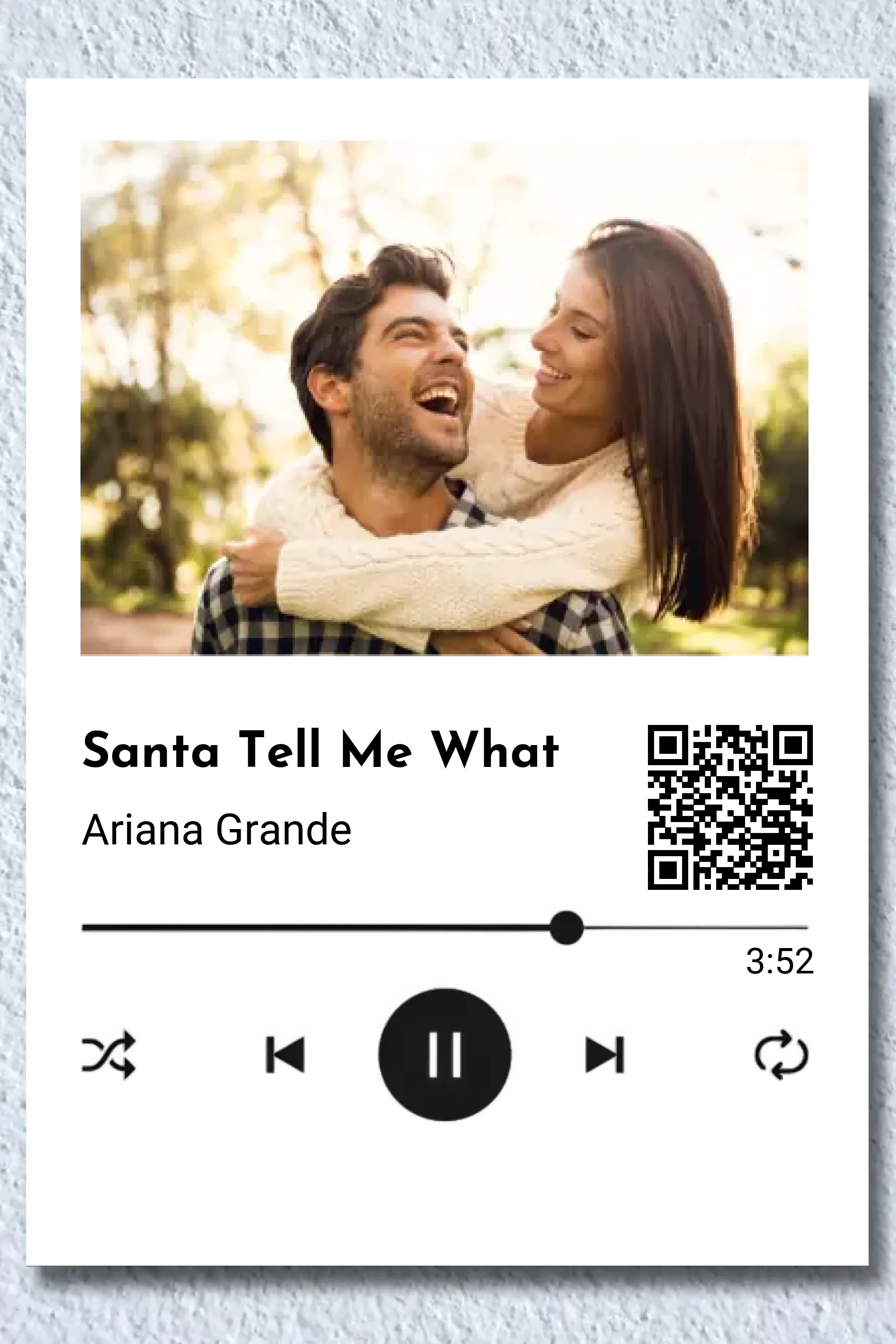 Couples Spotify Song Photo Canvas - Ideal for Anniversary or Valentine's Gift! - Image 5