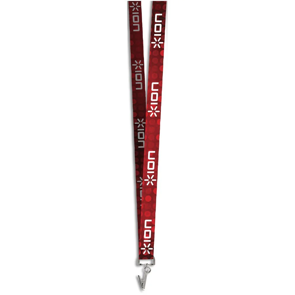 Crocodile Clip Double-Sided Sublimation Satin Lanyard - Image 3