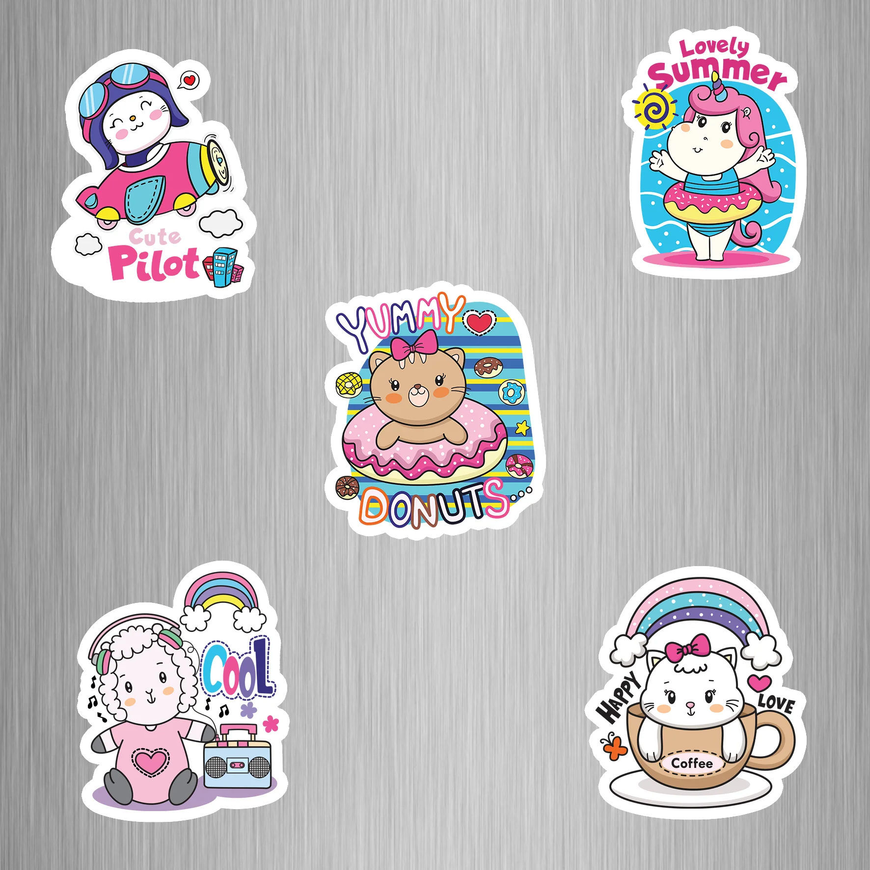 Cute Cartoon Animal for Girls Fridge Magnets - (5 PER PACK)