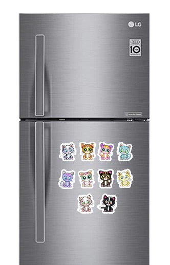 Cute Cats Photo Fridge Magnets - (10 PER PACK) - Image 2