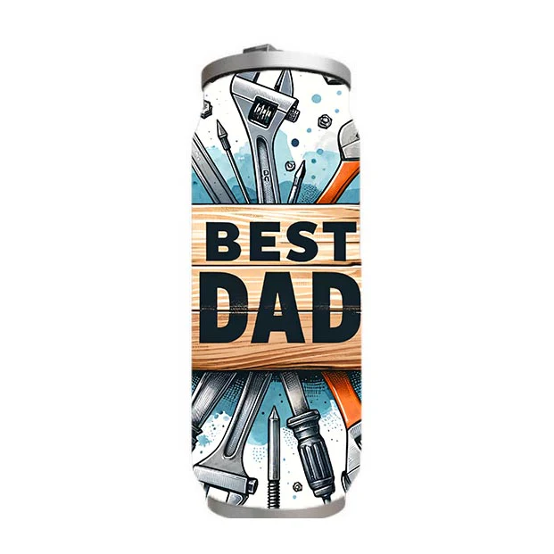 Dad - Best Dad Design on Tumbler, Can, Flask, or Water bottle - Image 4