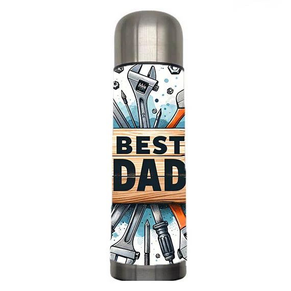 Dad - Best Dad Design on Tumbler, Can, Flask, or Water bottle - Image 5