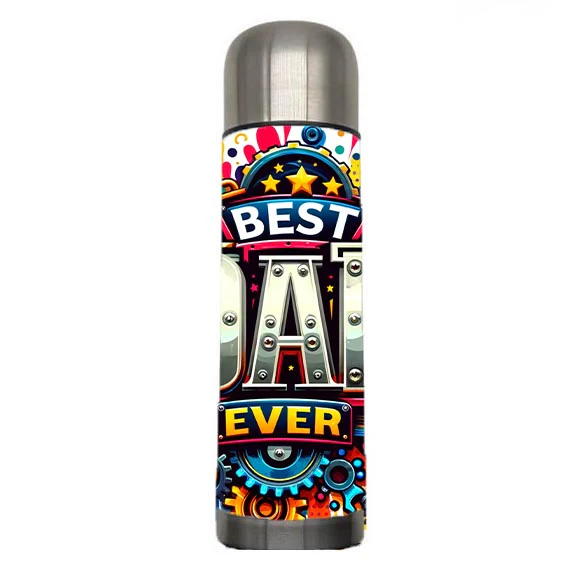 Dad - Best Dad Ever Design on Tumbler, Can, Flask, or Water bottle - Image 5
