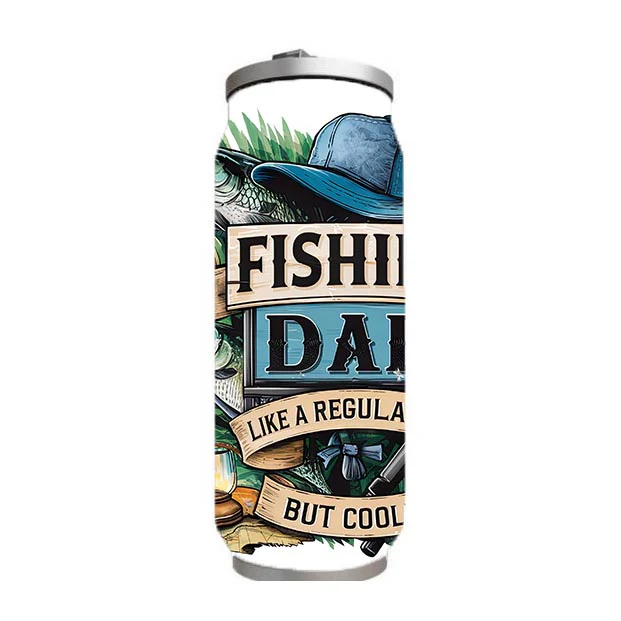 Dad - Fishing Dad Design on Tumbler, Can, Flask, or Water bottle - Image 4