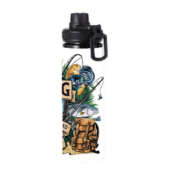 Dad - Fishing Dad Design on Tumbler, Can, Flask, or Water bottle - Image 5