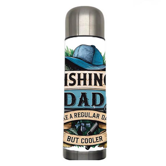Dad - Fishing Dad Design on Tumbler, Can, Flask, or Water bottle - Image 6