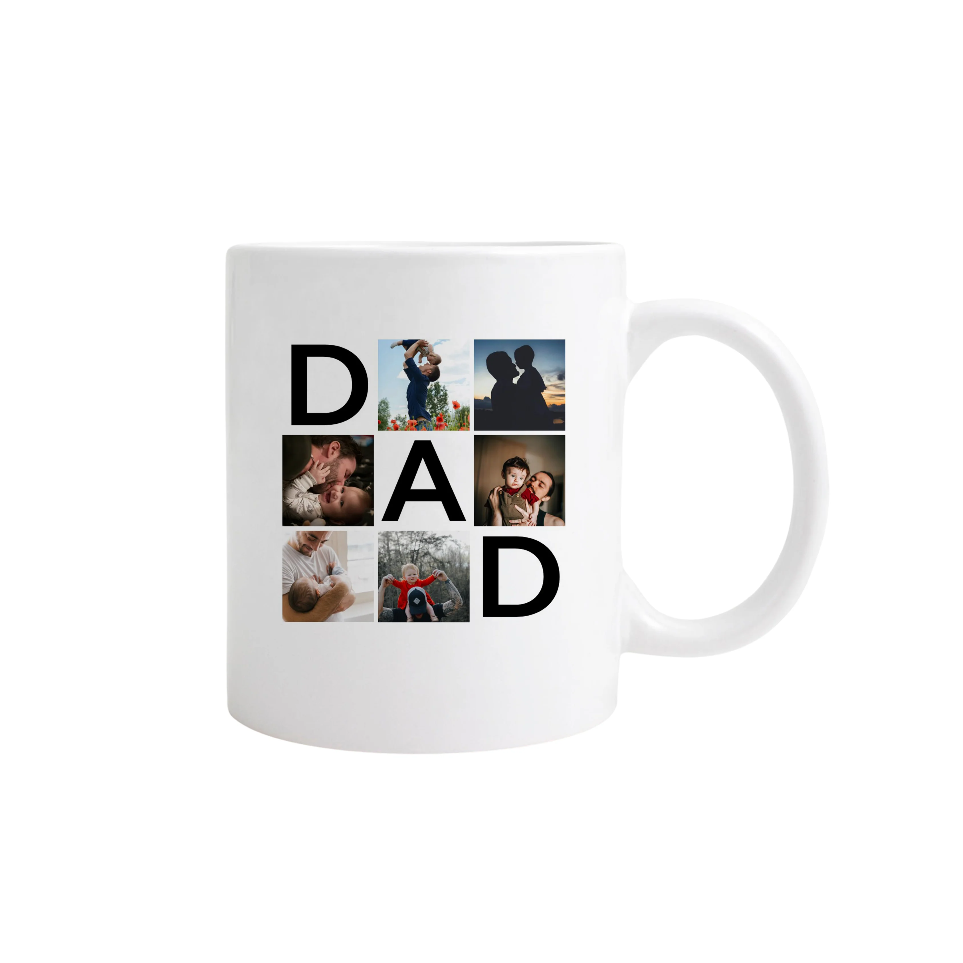 DAD Photo Collage on SQUARE Acrylic, Slate, Mug or Magnet - Image 4