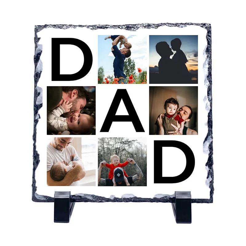 DAD Photo Collage on SQUARE Acrylic, Slate, Mug or Magnet - Image 5