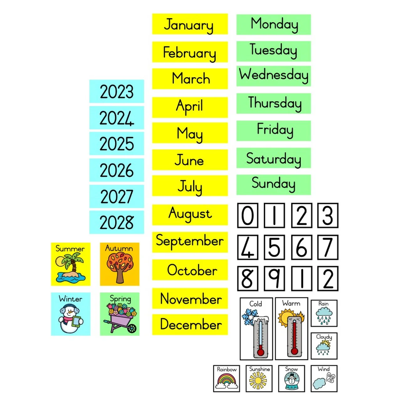 Date & Weather Chart (English) (50pc) - Image 2