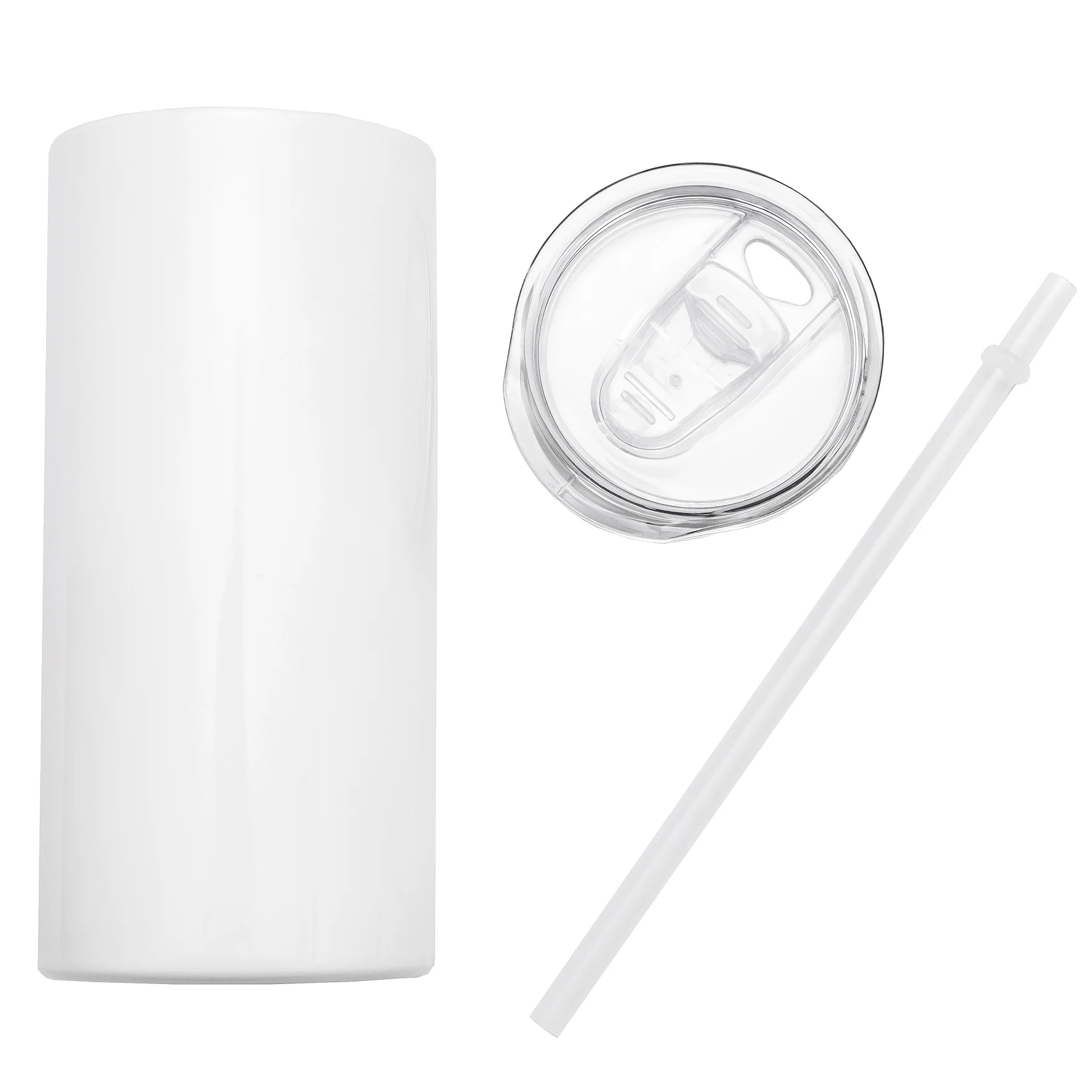 Personalised Double wall 15oz Stainless Steel Skinny Tumbler (White) - Image 7