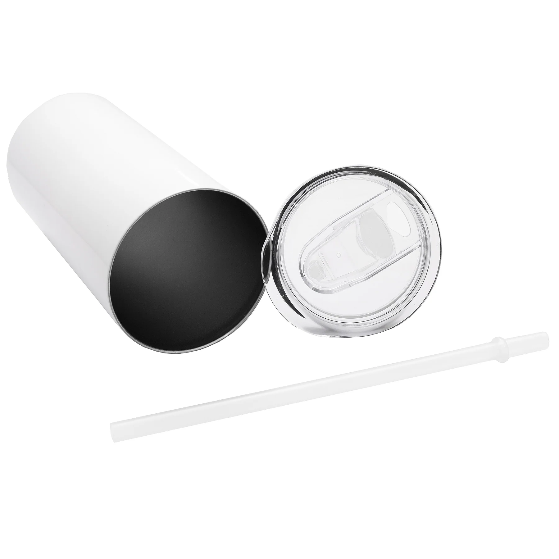 Personalised Double wall 15oz Stainless Steel Skinny Tumbler (White) - Image 9