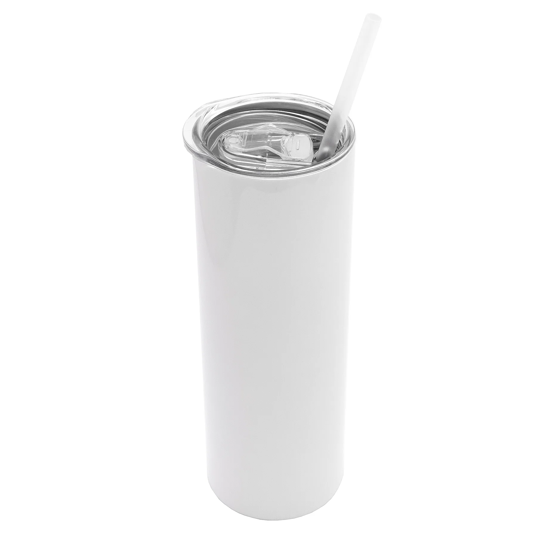 Personalised Double wall 20oz Stainless Steel Skinny Tumbler (White) - Image 4