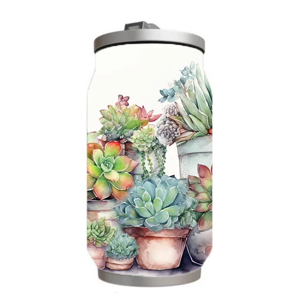 Personalised Double wall Stainless Steel 250ml Can (White) - Image 2