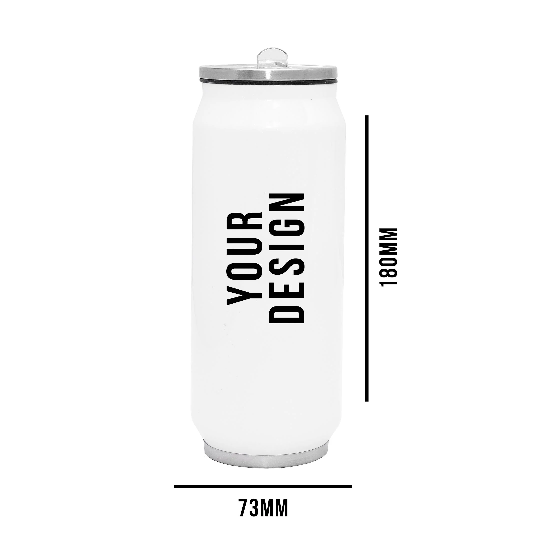 Personalised Double wall Stainless Steel 400ml Can (White) - Image 11