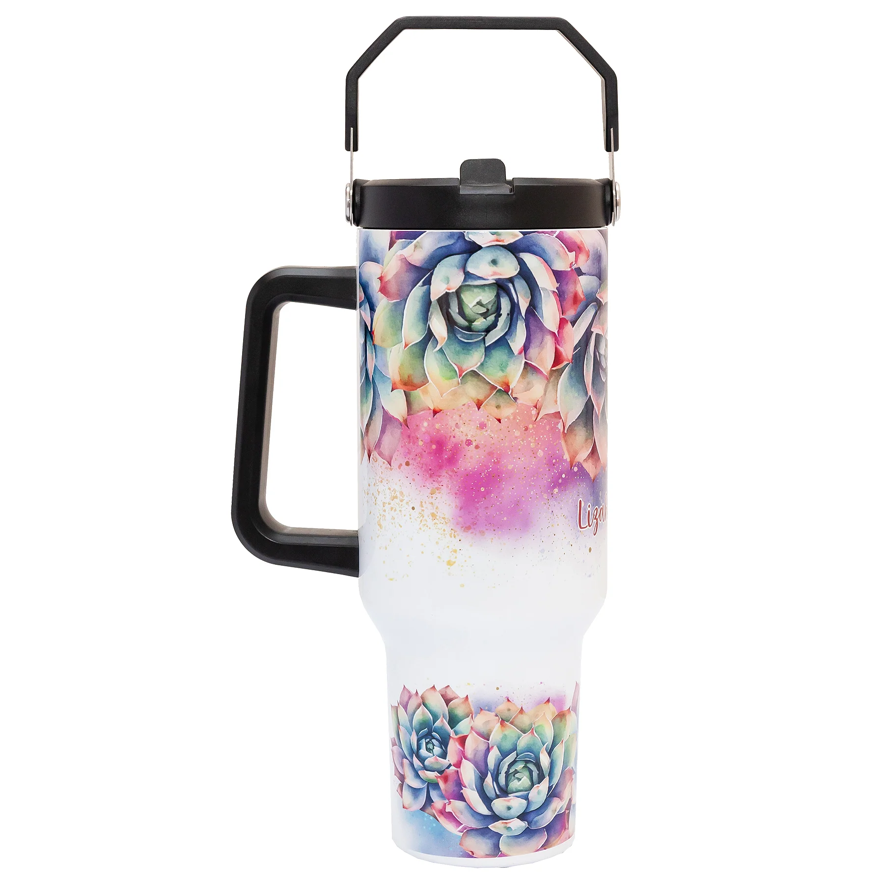 Personalised Double Wall Stainless Steel 40oz Big Jack Tumbler White - Image 2